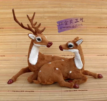 kūrybos modeliavimas elnias žaislas rankdarbių tikroviška elnias lėlės dovana, apie 33x16x24cm